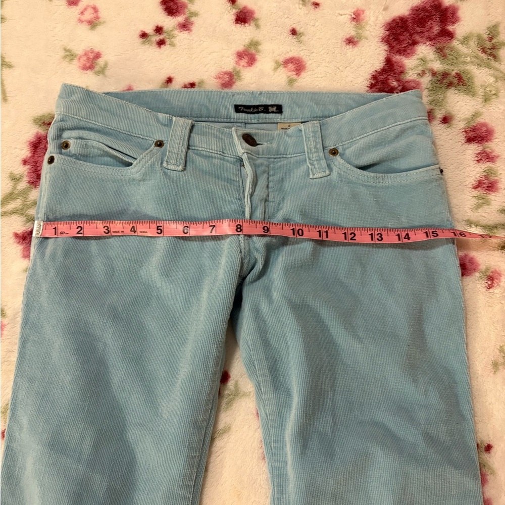 Baby blue Frankie b corduroy flares size 2 Y2K - Picture 9 of 9